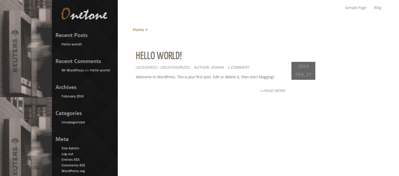 Onetone wordpress theme