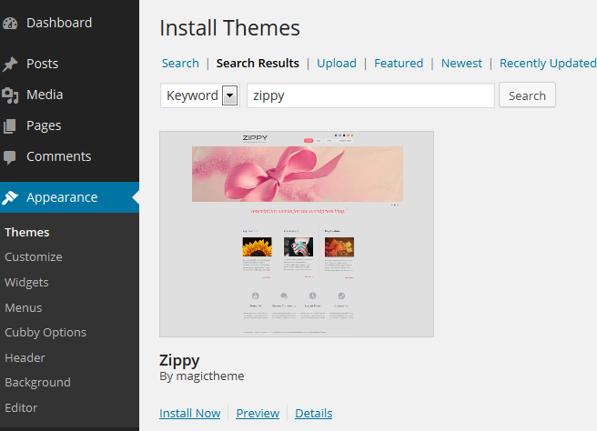 zippy wordpress theme