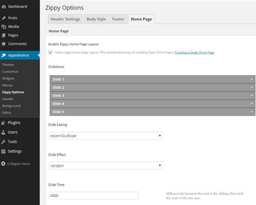 Zippy wordpress theme