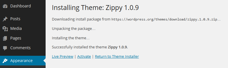 zippy wordpress theme