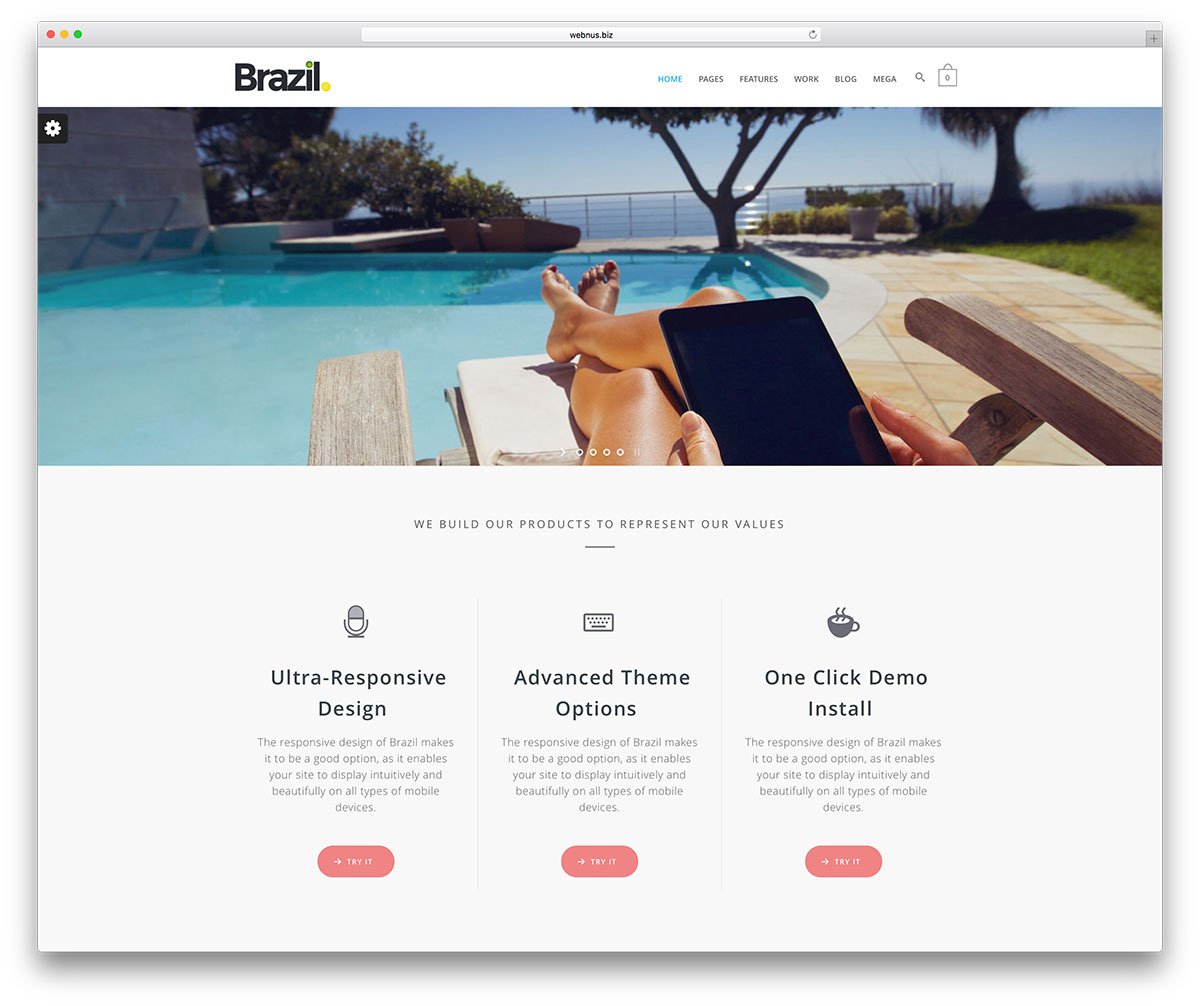 minimalist wordpress themes brazil