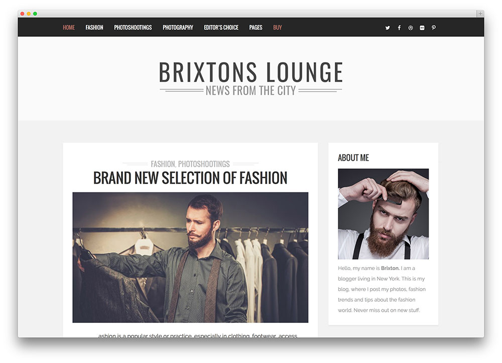 minimalist wordpress themes brixton