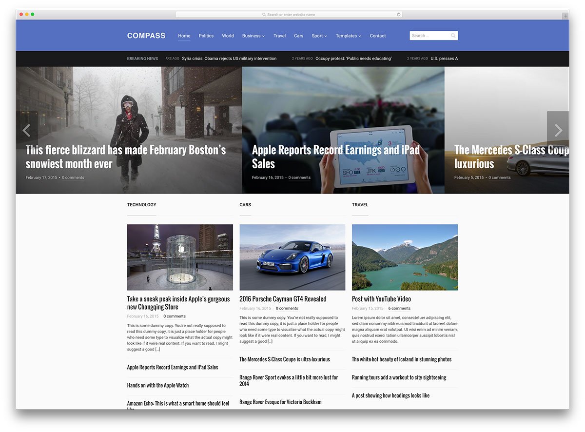 News WordPress Themes Compass