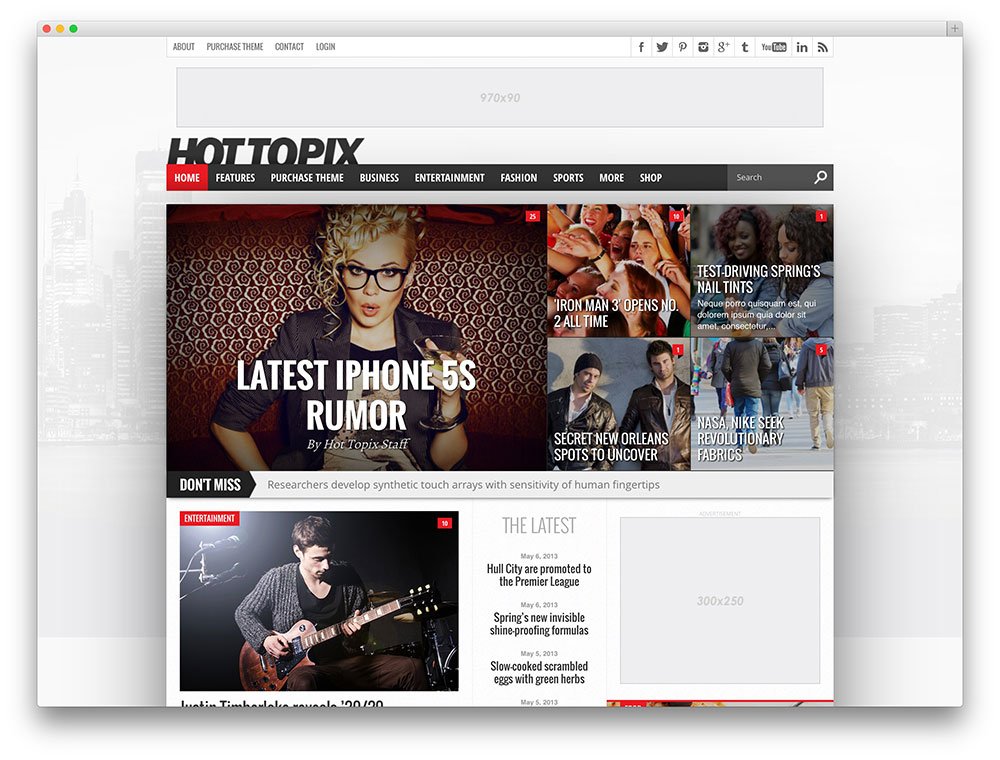 News WordPress Themes Hot Topix