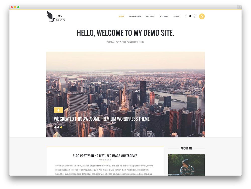 minimalist wordpress themes myblog