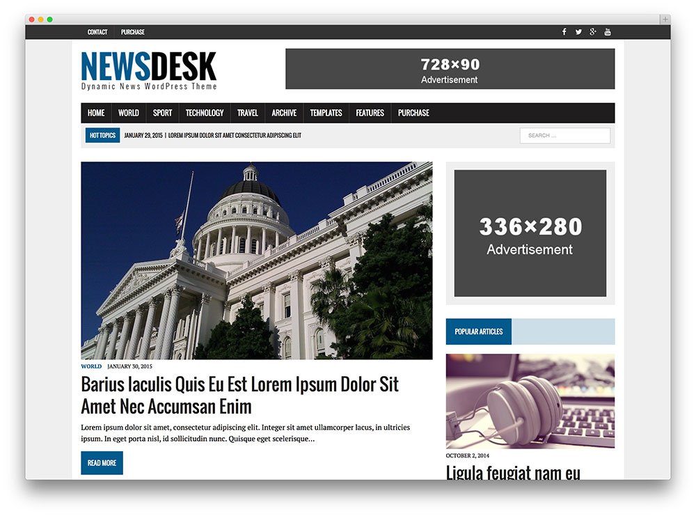 News WordPress Themes newsdesk