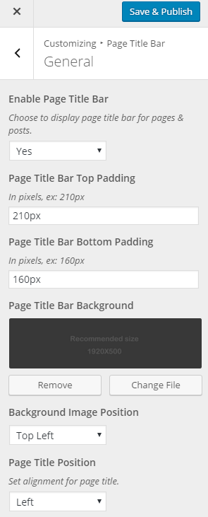 page title bar
