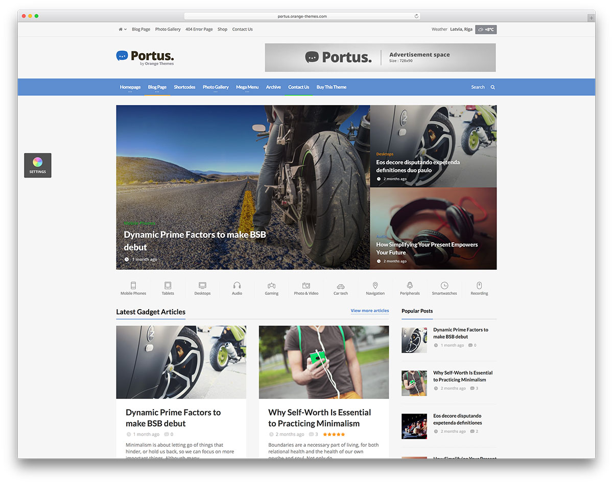 News WordPress Themes Portus