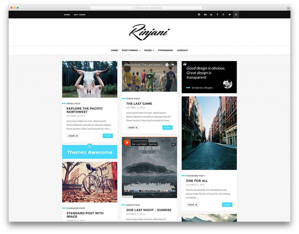 WordPress blog themes