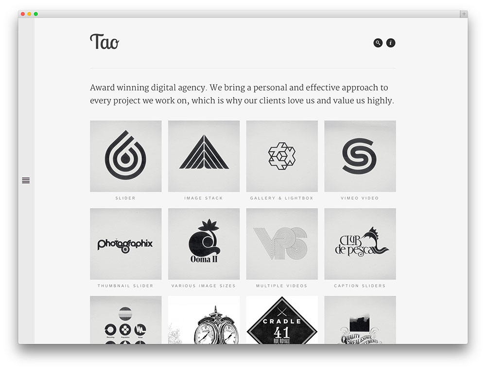 minimalist wordpress themes tao