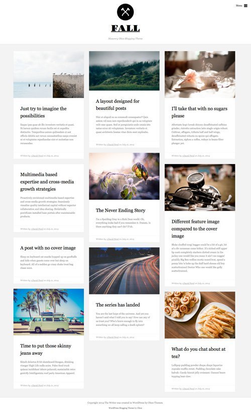 fall-wordpress themes for writers