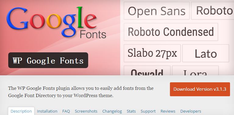 wp google fonts
