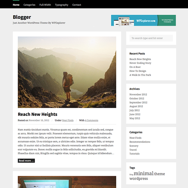 responsive free wordpress themes blogger