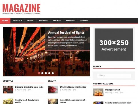 Free magazine wordpress themes MH Magazine Lite
