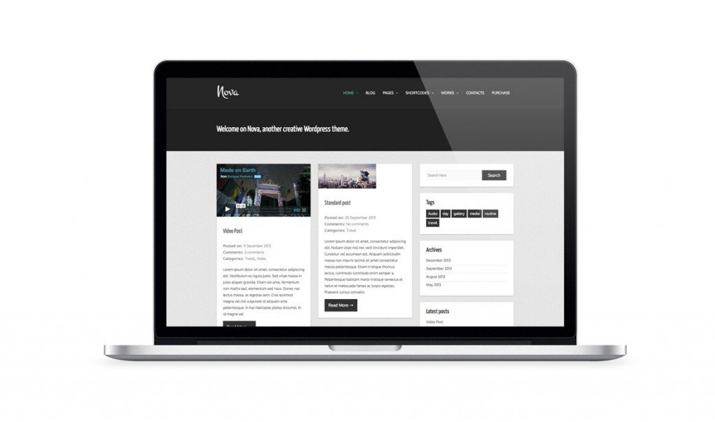 responsive free wordpress themes nova