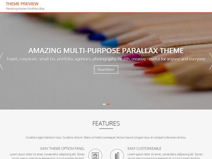 parallax scrolling wordpress themes accesspress