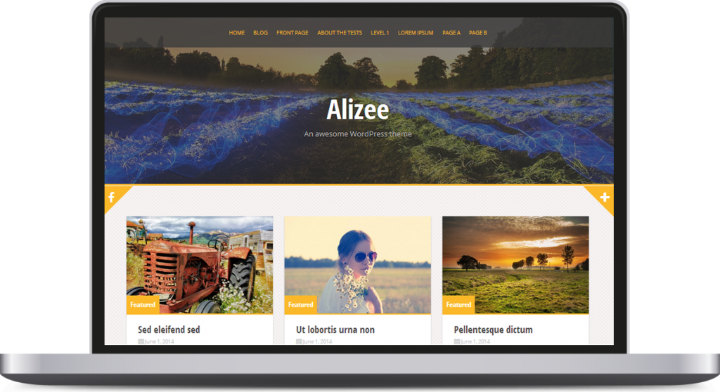 parallax scrolling wordpress themes alizee