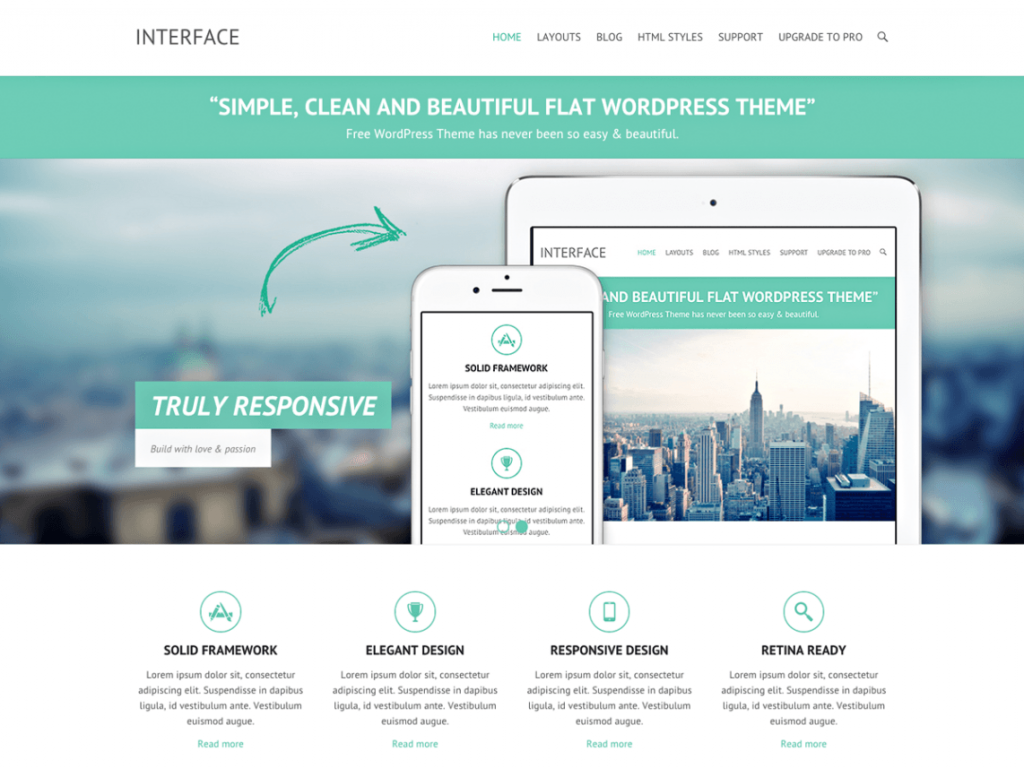 free business wordpress themes Interface