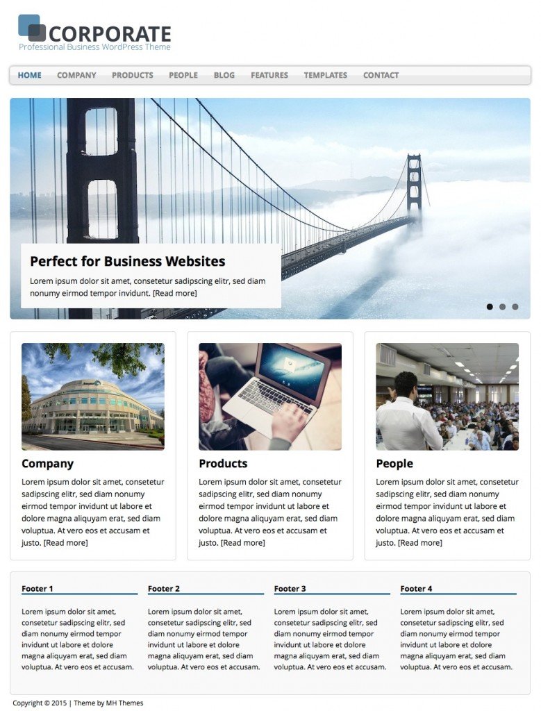 free business wordpress themes MH Corporate