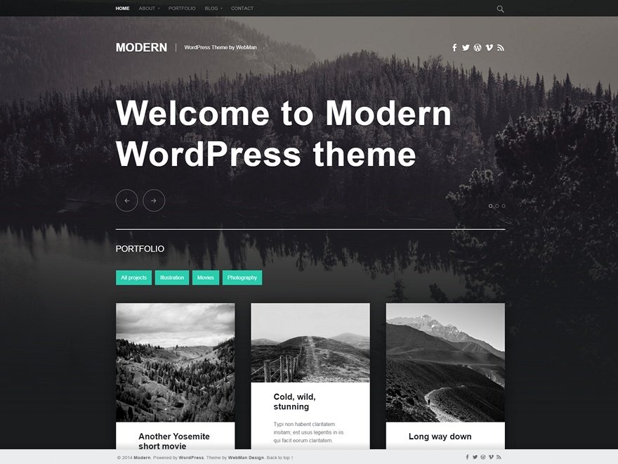 free portfolio wordpress themes Modern blog