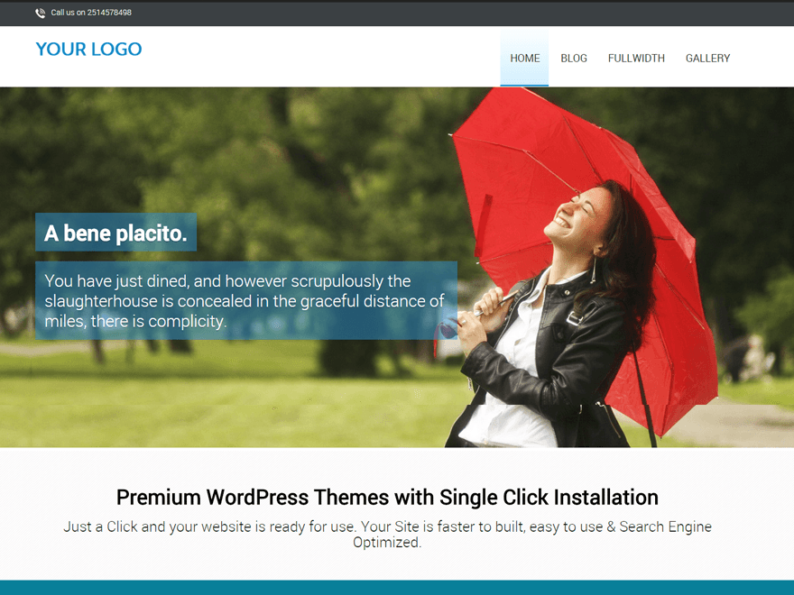 free business wordpress themes onepage screenshot
