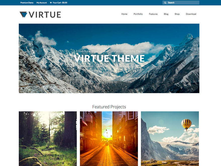 free bootstrap wordpress themes Virtue