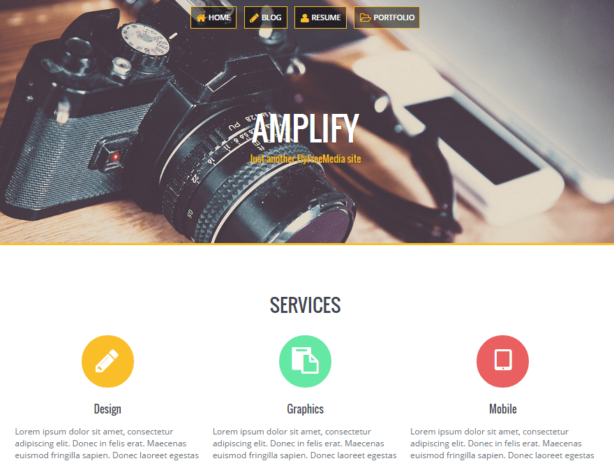 Photography WordPress Themes Amplify