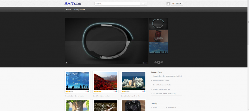 free wordpress video themes BA Tube1