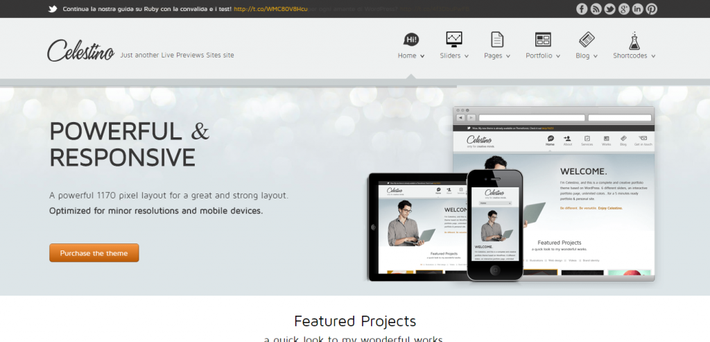 free bootstrap wordpress themes Celestino