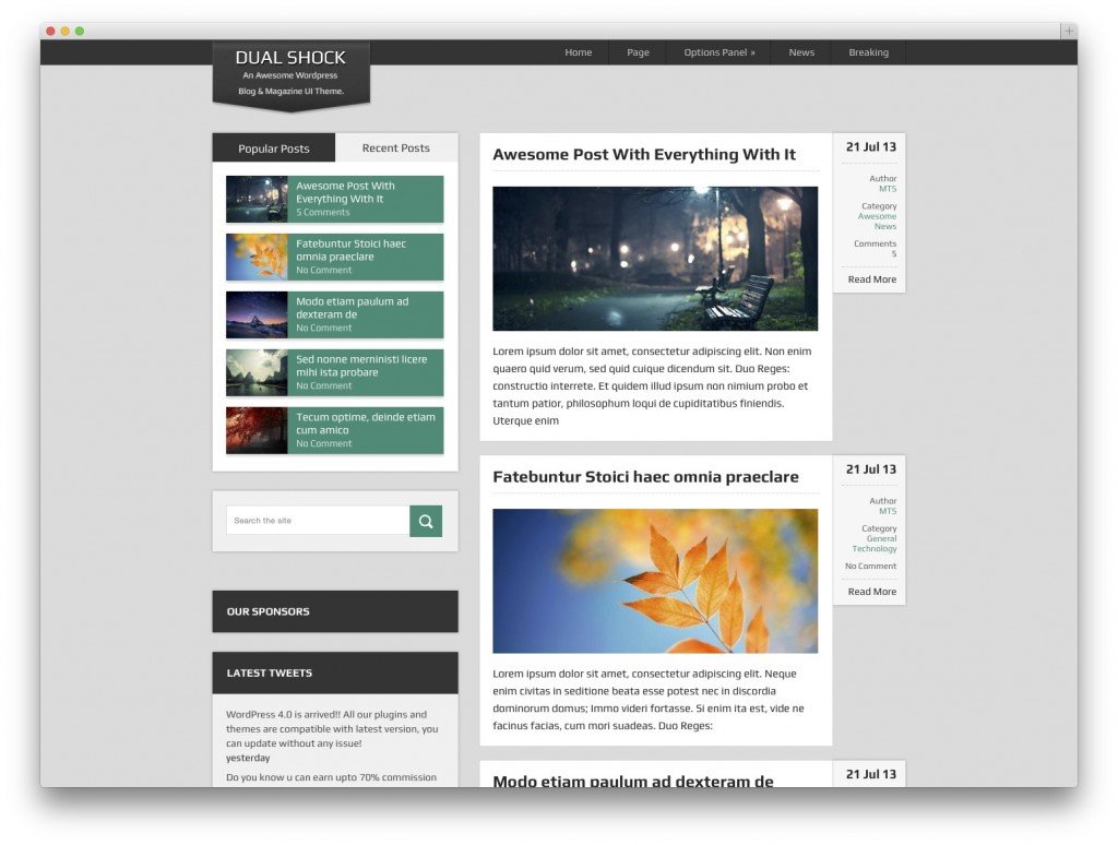 Free magazine wordpress themes dualshock