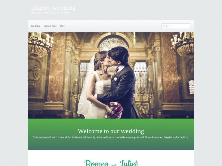 wedding wordpress themes PILGRIM MARRIAGE