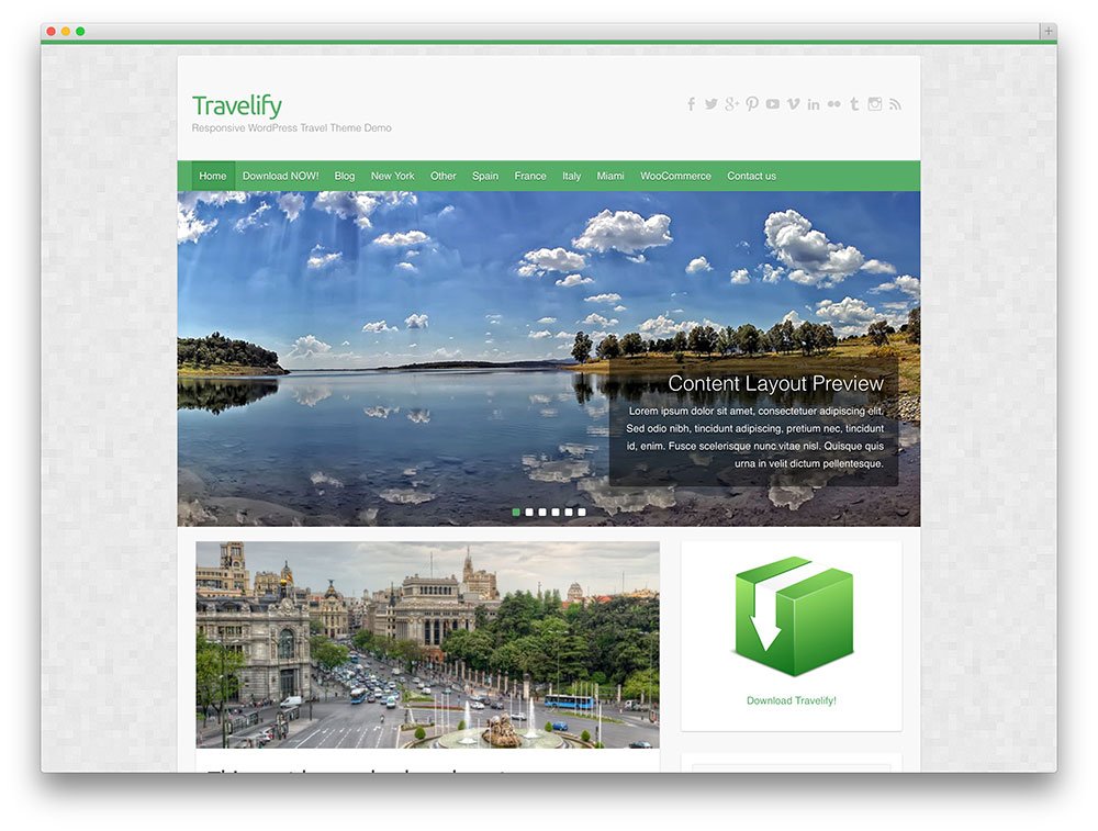 free travel wordpress themes travelify