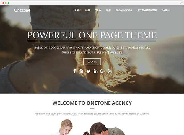 free one page wordpress theme