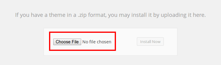 choose-file-upload-wordpress-theme-zip-format