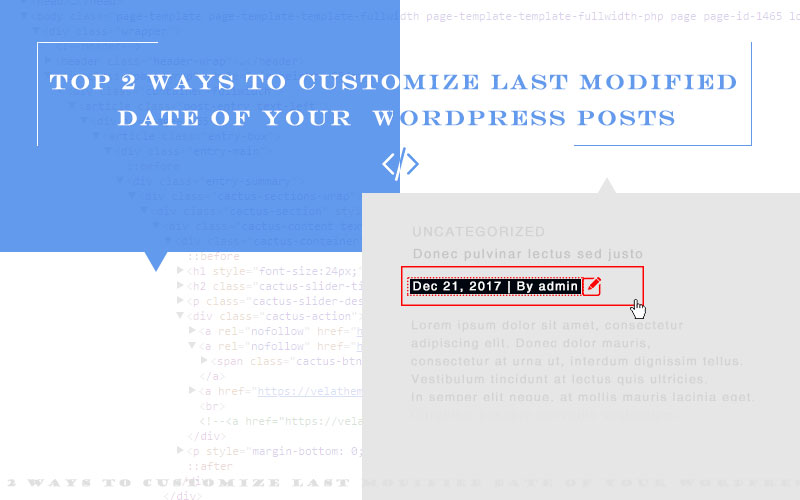customize last modified date wordpress posts