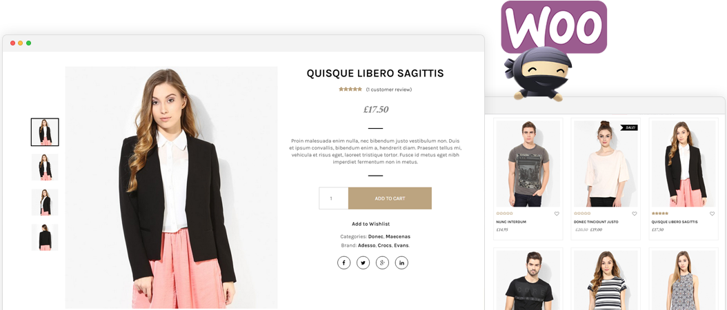 Compatible with Woocommerce plugin Compatible with Woocommerce plugin